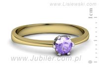 Pierścionek z tanzanitem z żółtego i białego złota 585 - P15290zbt- 2
