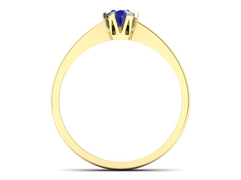 Złoty pierścionek z szafirem żółte złoto szafir - P15290zszc — zdjęcie 2