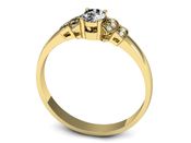 Złoty Pierścionek z diamentami żółte złoto 585 - P15309z - 3