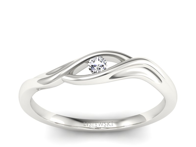 Pierścionek zaręczynowy z diamentem zloty - P15312b