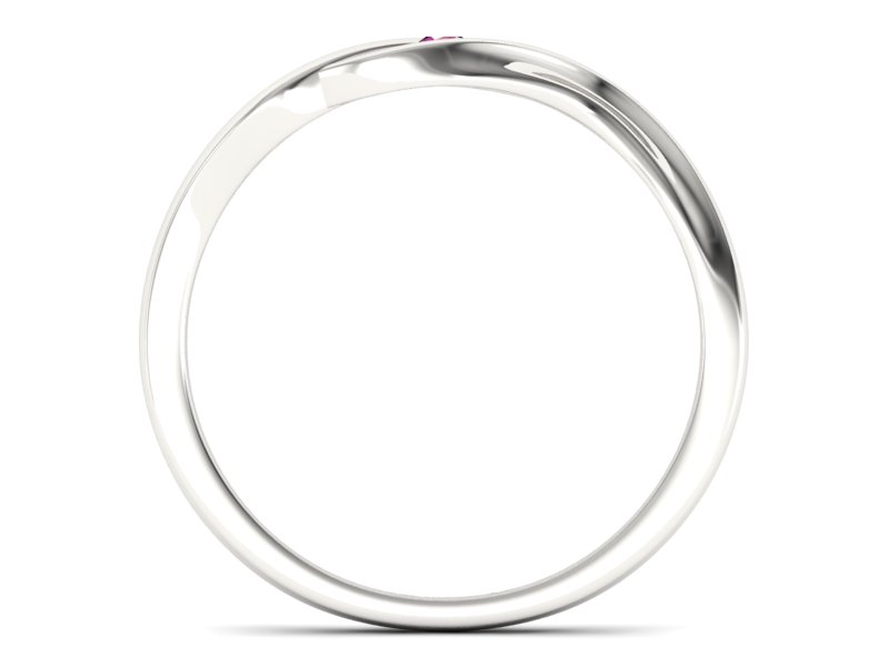 Złoty pierścionek z rubinem białe złoto - P15312br — zdjęcie 2