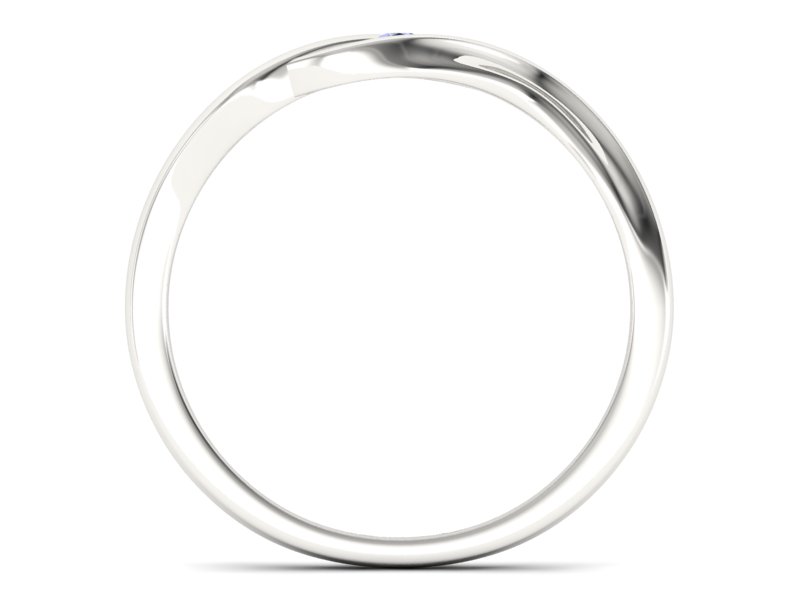 Złoty pierścionek z tanzanitem białe złoto - P15312bt — zdjęcie 2