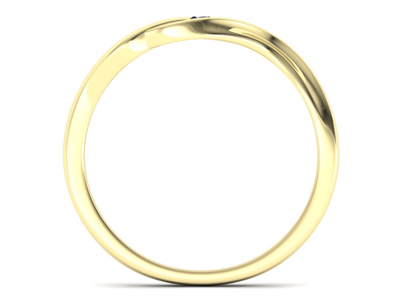 Złoty pierścionek z szafirem żółte złoto - P15312zsz — zdjęcie 2