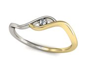 Pierścionek zaręczynowy z brylantem złoto 585 - P15315zb - 3