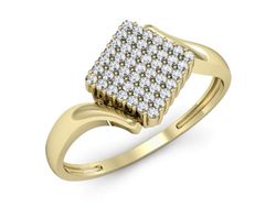 Pierścionek zaręczynowy z diamentami złoto 585 - P15316z