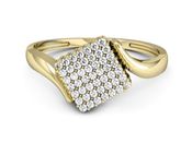 Pierścionek zaręczynowy z diamentami złoto 585 - P15316z - 2