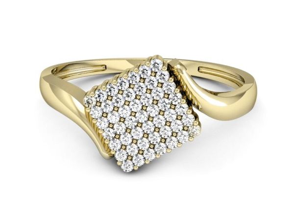 Pierścionek zaręczynowy z diamentami złoto 585 - P15316z