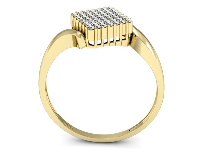 Pierścionek zaręczynowy z diamentami - P15316z — zdjęcie 3