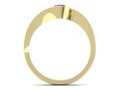 Magiczny Złoty pierścionek z ametystem - P15326zat - 2