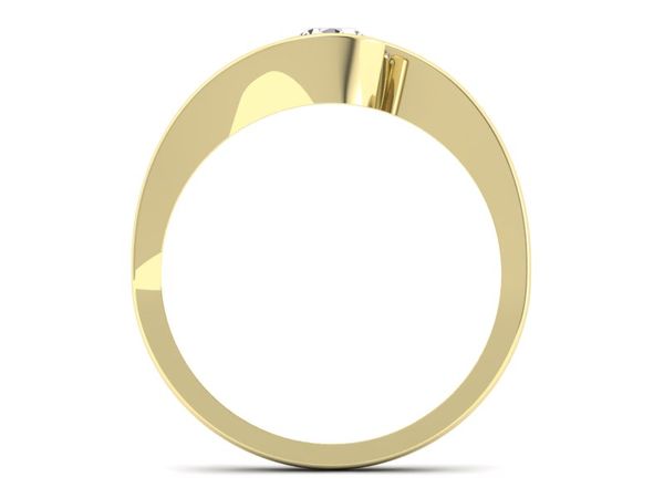 Złoty pierścionek z brylantem próba 585 - p15326zx
