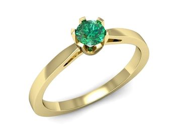 Złoty pierścionek ze szmaragdem - P15327zsm - 1