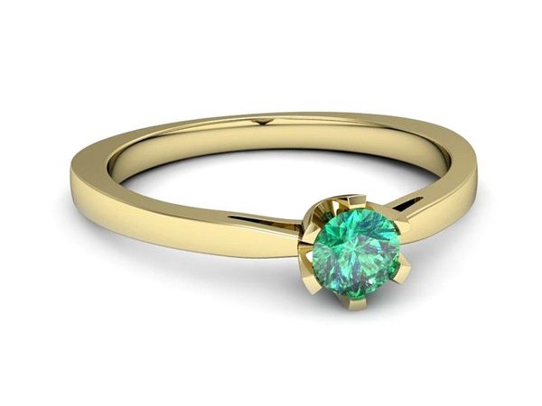 Złoty pierścionek ze szmaragdem - P15327zsm