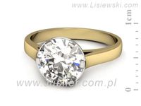 Pierścionek z diamentem żółte i białe złoto proba 585 - P15343zb- 2