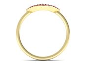 Złoty Pierścionek z rubinami żółte złoto 585 - P15352zr - 2