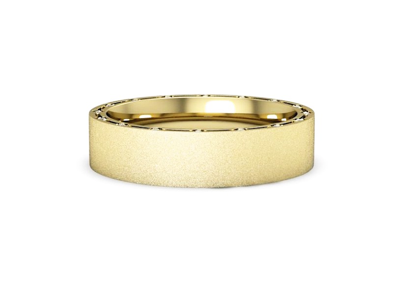 Obrączka z brylantami żółte złoto - P15371zms — zdjęcie 2