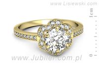 Złoty Pierścionek z brylantami złoto próby 585 żółte złoto - P15512z- 2
