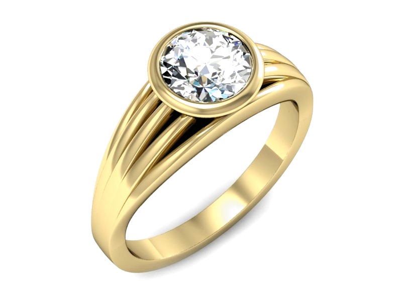 Złoty pierścionek z cyrkonią żółte złoto - P15531z