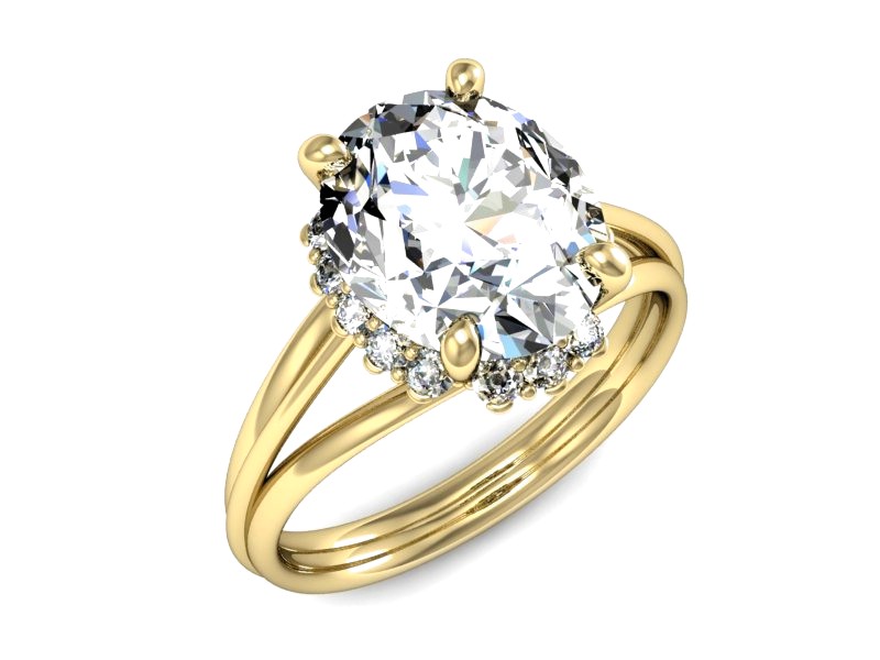 Złoty pierścionek z cyrkoniami żółte złoto - P15544z