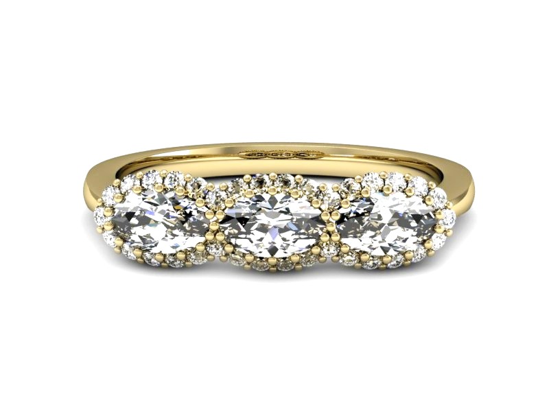 Złoty pierścionek z cyrkoniami żółte złoto - P15553z — zdjęcie 2