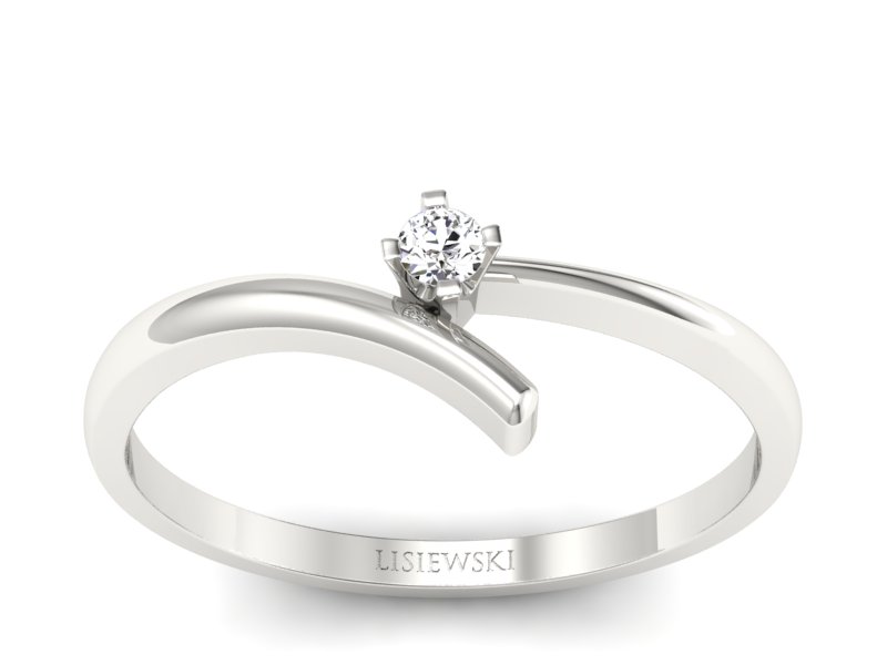 Pierścionek zaręczynowy z brylantem - p16002b_Si_H