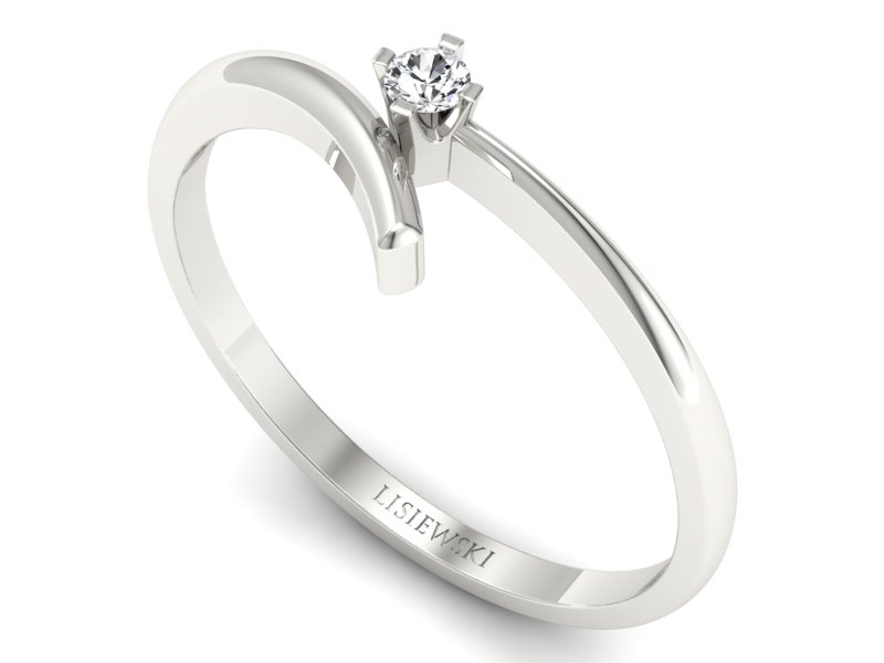 Pierścionek zaręczynowy z brylantem - p16002b_Si_H — zdjęcie 3