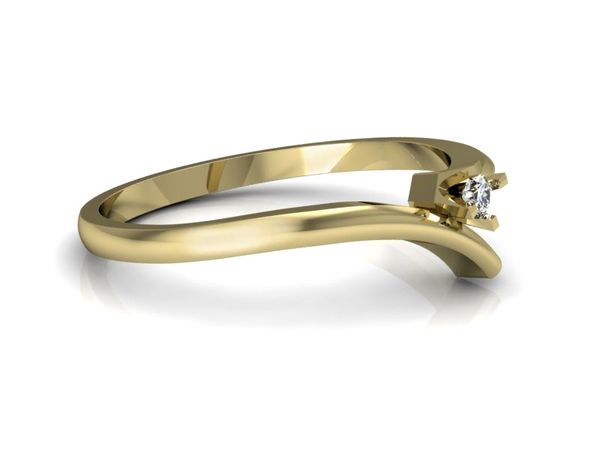Pierścionek zaręczynowy z brylantem złoto 585 - p16002z_P_H