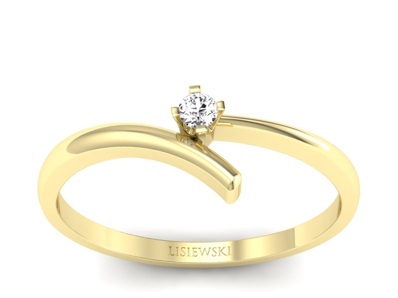 Pierścionek zaręczynowy z brylantem - p16002z_P_H