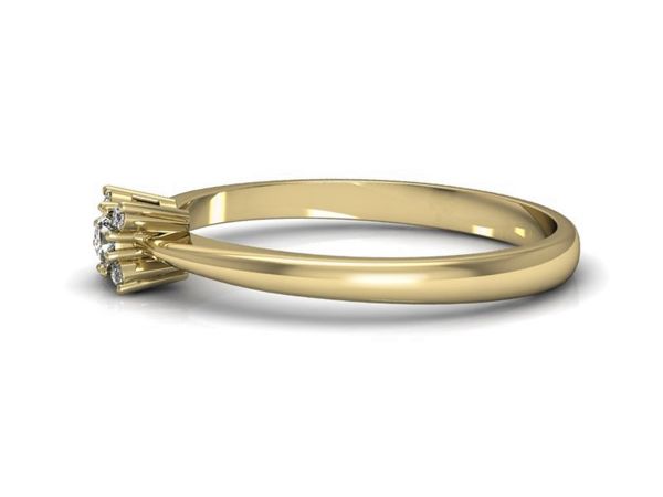 Pierścionek zaręczynowy z brylantami żółte złoto - P16004z
