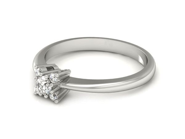 Pierścionek zaręczynowy z diamentami złoto 585 - P16005b