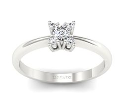 Pierścionek zaręczynowy z diamentami - P16005b