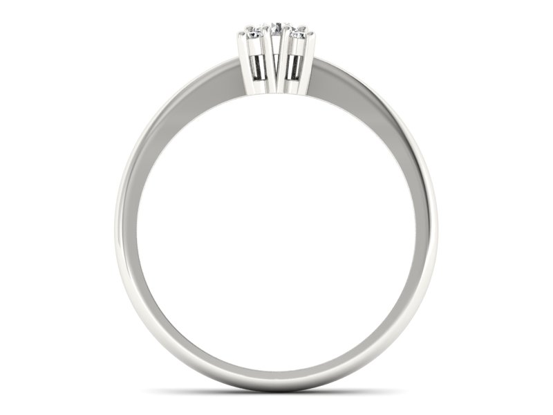 Pierścionek zaręczynowy z diamentami - P16005b — zdjęcie 2