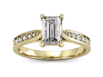 Pierścionek zaręczynowy z diamentami złoto 585 - p16011z - 1