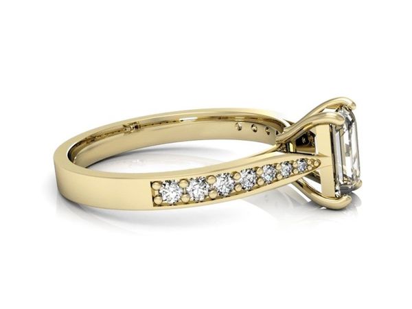 Pierścionek zaręczynowy z diamentami złoto 585 - p16011z