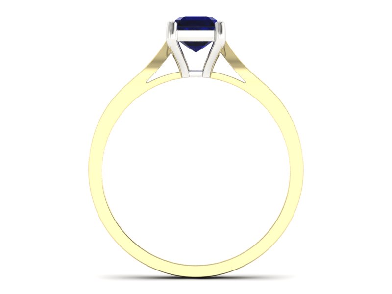 Pierścionek spinel i brylanty żółte białe złoto - p16011zbsp — zdjęcie 2