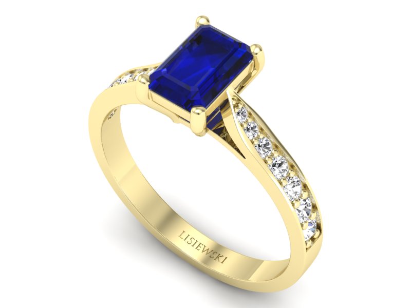 Pierścionek ze spinelem i brylantami - p16011zsp — zdjęcie 3