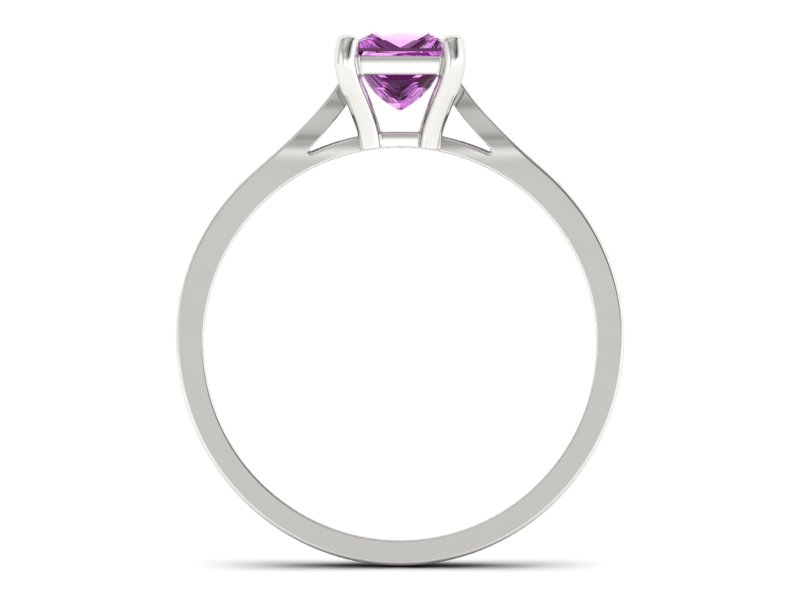 Pierścionek z szafirem i brylantami białe złoto - P16012szr — zdjęcie 2