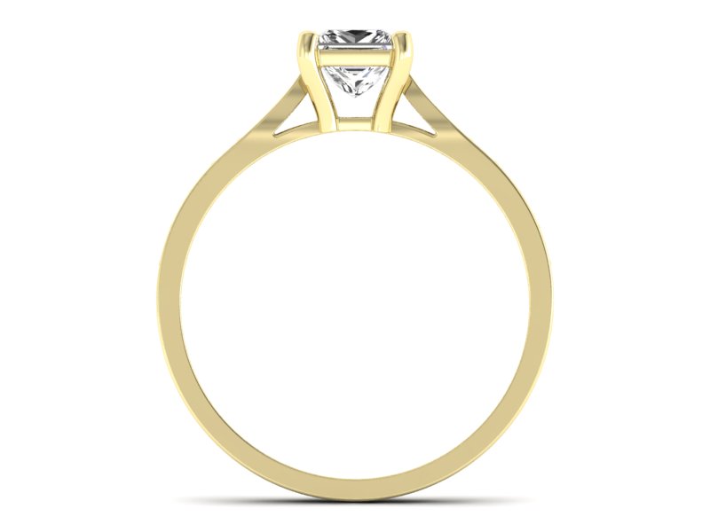 Złoty pierścionek z diamentami żółte złoto - p16012z — zdjęcie 2