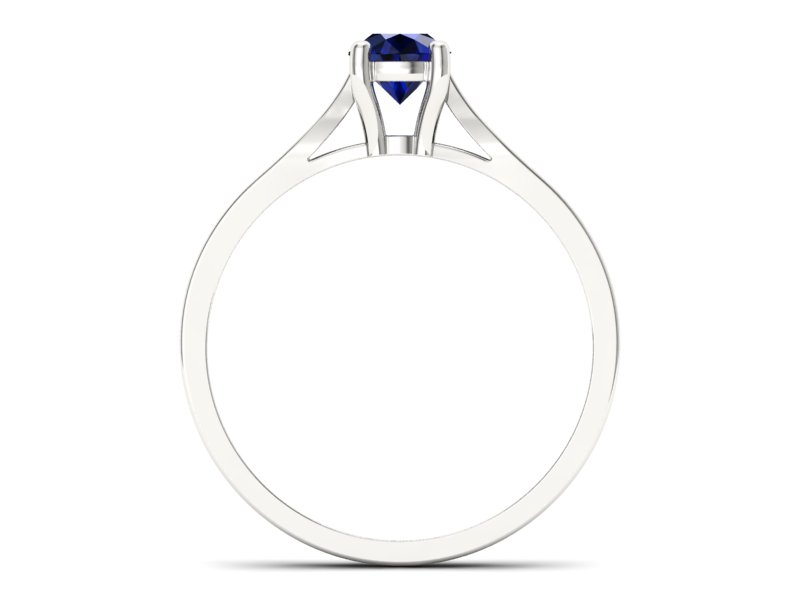 Złoty pierścionek z szafirem i brylantami - p16013bsz — zdjęcie 2