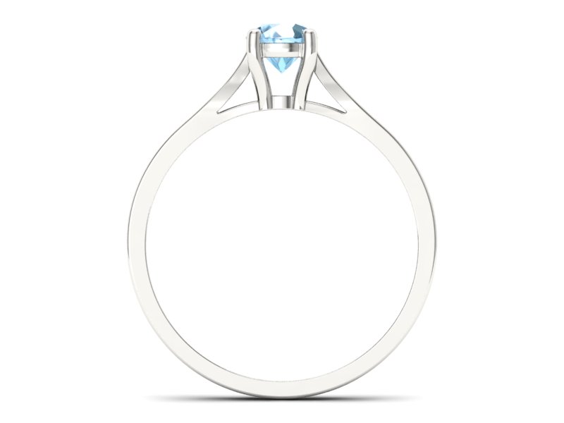 Złoty pierścionek z topazem i brylantami - p16013btop — zdjęcie 2