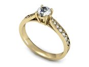 Pierścionek zaręczynowy z diamentami złoto 585 - p16013z - 3