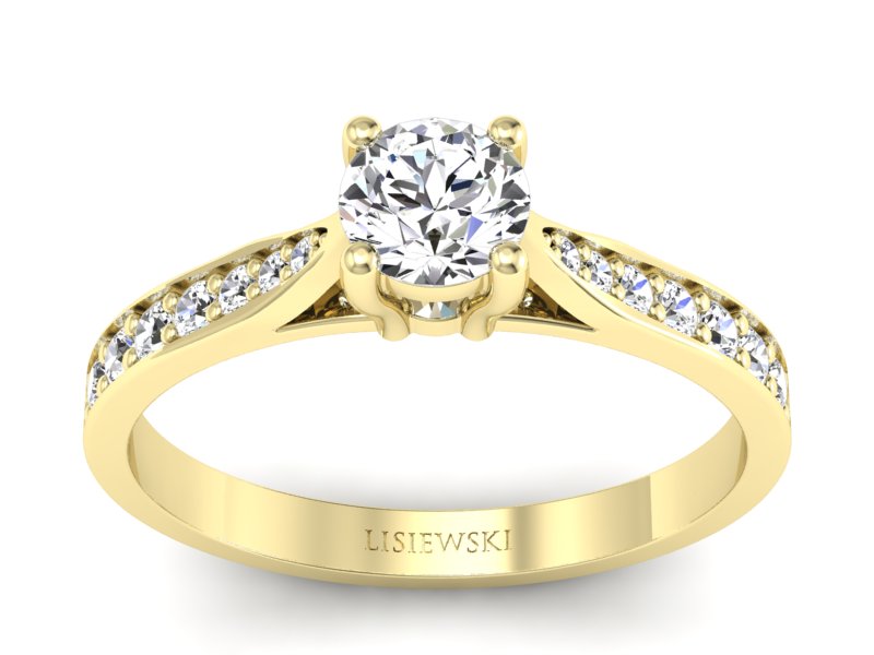 Pierścionek zaręczynowy z diamentami - p16013z
