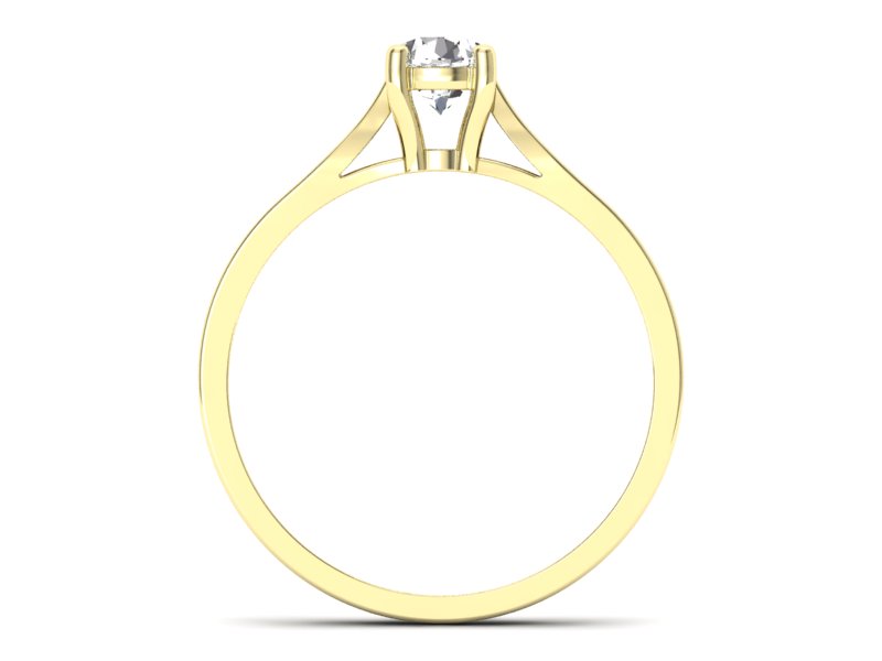 Pierścionek zaręczynowy z diamentami - p16013z — zdjęcie 2