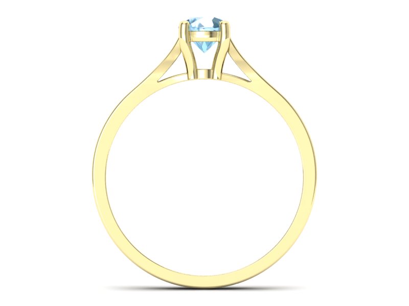 Złoty pierścionek z topazem i brylantami - p16013ztop — zdjęcie 2