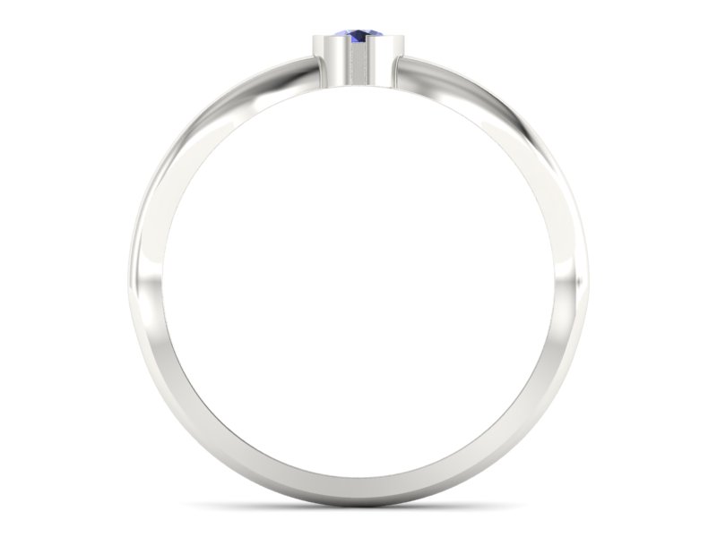 Pierścionek zaręczynowy z tanzanitem - p16016bt — zdjęcie 2