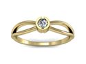 Złoty Pierścionek zaręczynowy z brylantem złoto - p16016z
