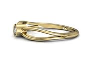 Złoty Pierścionek zaręczynowy z brylantem złoto - p16016z - 2