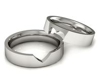Obrączki ślubne białe złoto obrączki klasyczne 585 - P16017b- 2