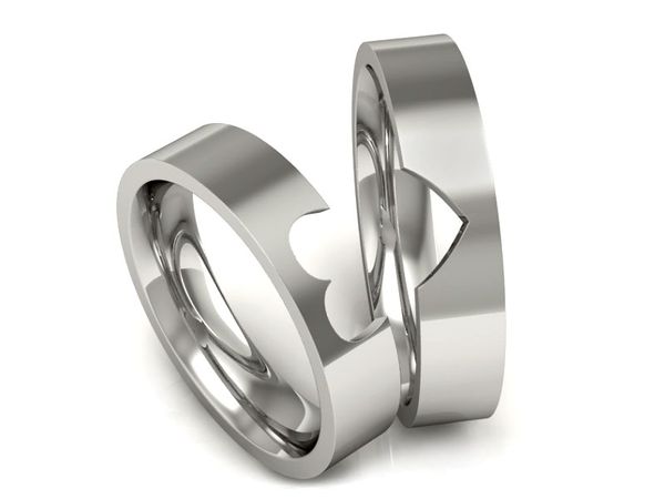 Obrączki ślubne białe złoto obrączki klasyczne 585 - P16017b- 1