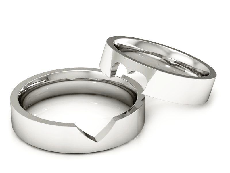 Platynowe obrączki klasyczne platyna 950 - P16017pt — zdjęcie 3