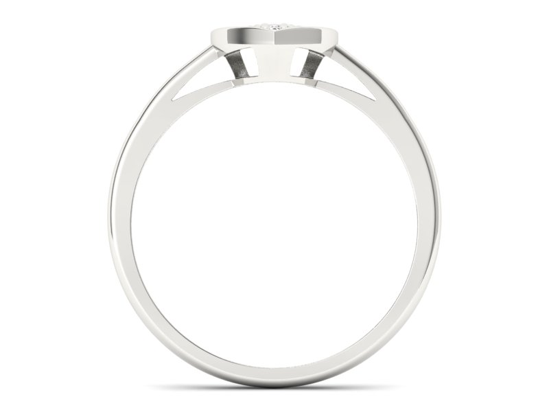 Pierścionek zaręczynowy z brylantami białe złoto - p16019b — zdjęcie 2